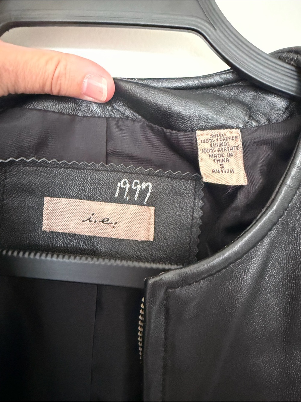 Black Leather Women’s Jacket - Classic Minimal Design